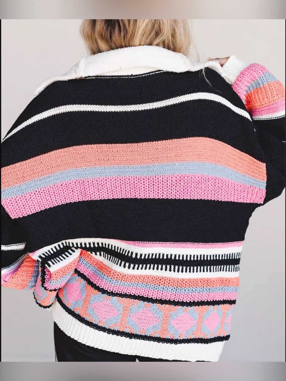 Opal Patterned Pullover by POL Small - Picture 4 of 16
